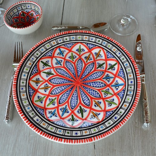 Assiette plate Bakir rouge - Diam 28 cm