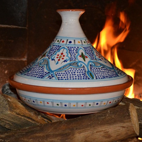 Tajine Marocain turquoise - D 30 cm traditionnel