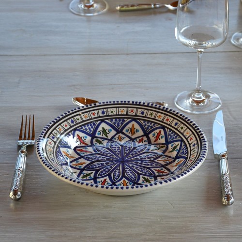 Assiette creuse Bakir bleu - D 24 cm