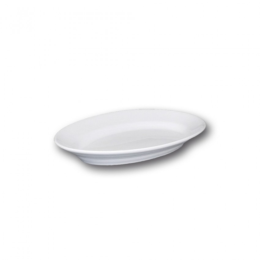 Plat ovale porcelaine blanche - L 23 cm - Tivoli