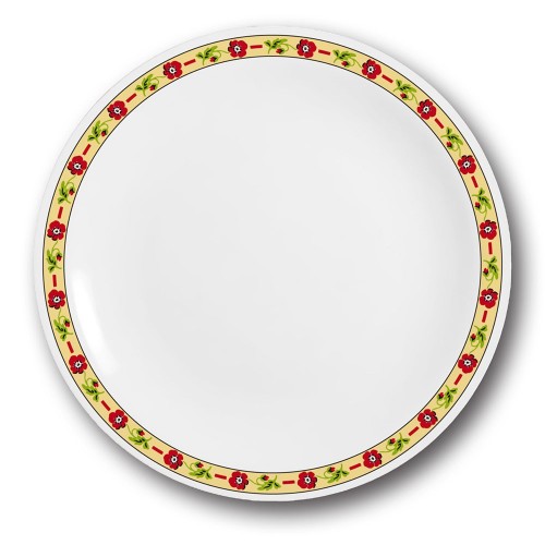 Lot de 6 assiettes plates de Mamie - D 26 cm